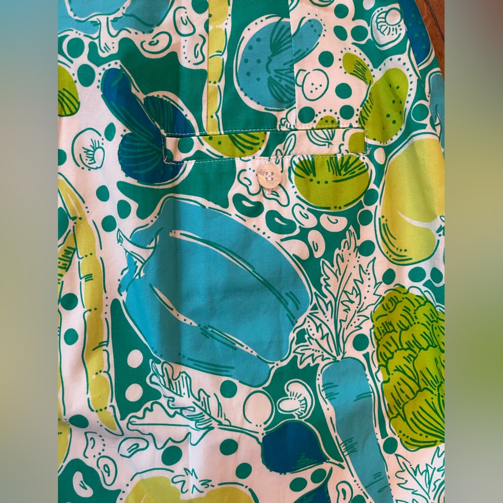 Lilly Pulitzer Steamed Vegetables Print Skirt NWT Size 6 Cotton Lined - Picture 7 of 11